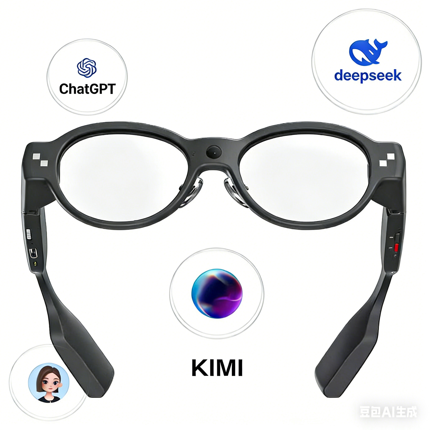 LUBVOKA Dual-Eye Full-Color AR Smart Glasses